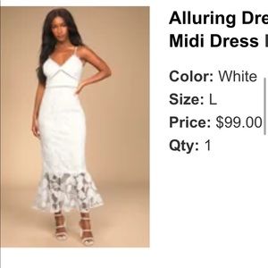 White Lace Midi Dress